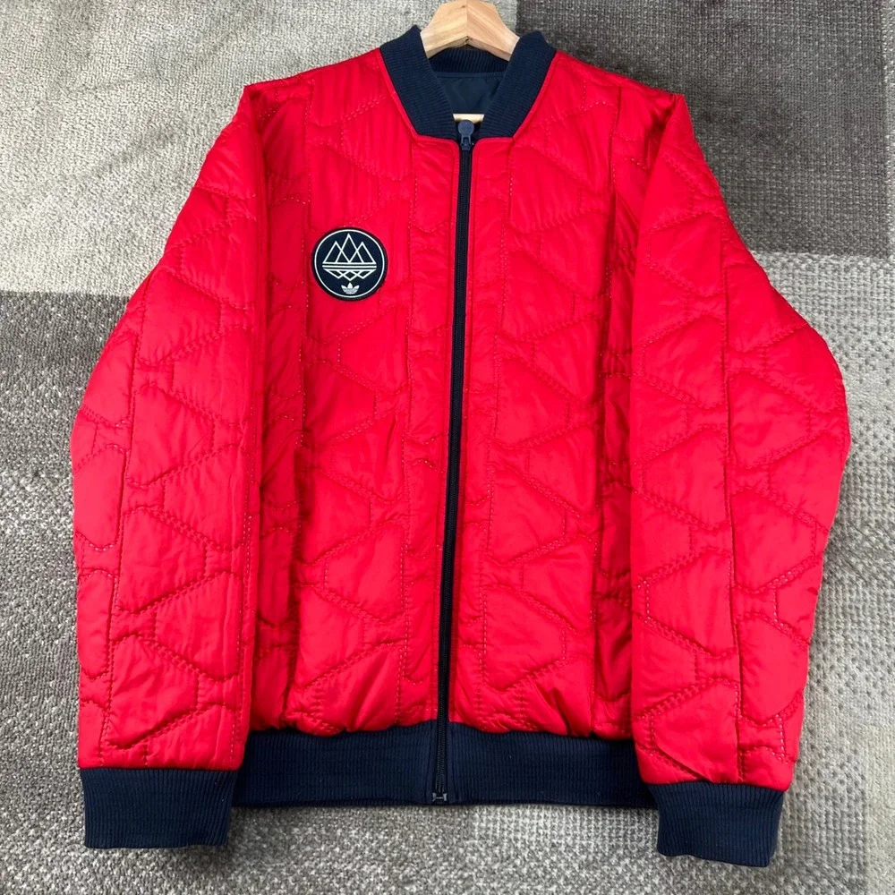 Adidas Spezial Mens Medium Navy Blue‎ Full Zip Bomber Jacket Sample CD2453
